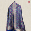 Handwoven Royal Blue Silk Ghatchola Dupatta