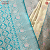 Katan Silk Handloom Kadiyal Meenakari Pista Saree