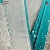 Mashru Silk Tanchoi Sea Green Saree