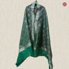 Handwoven Dark Green Silk Ghatchola Dupatta