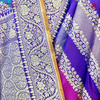 Katan Silk Handloom Rangkat Aadha Purple Saree