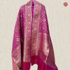 Handwoven Fuscia Silk Patan Patola Dupatta