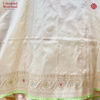 Katan Silk Handloom White Rangkat Saree