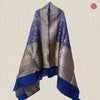 Handwoven Royal Blue Silk Patan Patola Dupatta