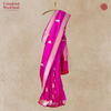 Katan Silk Handloom Kadhwa Shikargah Boota Fuscia Saree