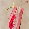 Katan Silk Handloom Kadhwa Ghat Red Saree
