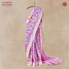 Kora Silk Handloom Jamdani Meenakari Jaal Baby Pink Saree