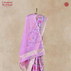 Kora Silk Handloom Jamdani Meenakari Jaal Baby Pink Saree
