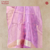 Kora Silk Handloom Jamdani Meenakari Jaal Mauve Saree