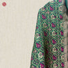 Handwoven Dark Green Silk Ghatchola Dupatta