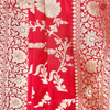 Katan Silk Handloom Jangla Red Saree