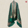 Handwoven Dark Green Silk Patan Patola Dupatta