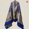Handwoven Royal Blue Silk Patan Patola Dupatta