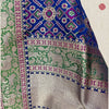 Handwoven Royal Blue Silk Patan Patola Dupatta