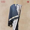Katan Silk Handloom Kadhwa Ghat Black Saree