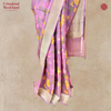 Kora Silk Handloom Jamdani Meenakari Jaal Mauve Saree