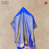 Katan Silk Kadhwa Handloom Tanchoi Shot Blue Saree